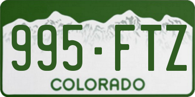 CO license plate 995FTZ