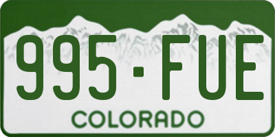 CO license plate 995FUE