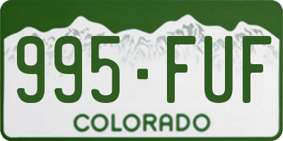 CO license plate 995FUF