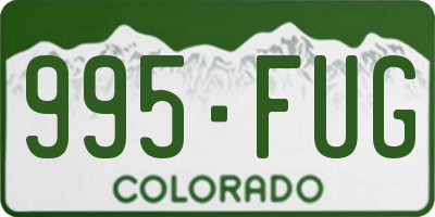 CO license plate 995FUG