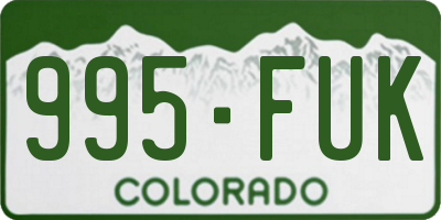 CO license plate 995FUK