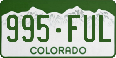 CO license plate 995FUL
