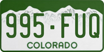 CO license plate 995FUQ