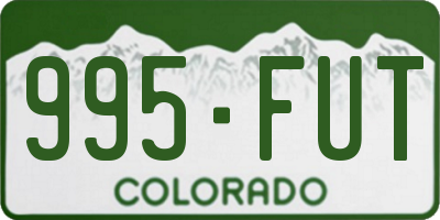 CO license plate 995FUT