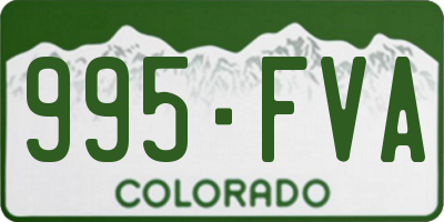 CO license plate 995FVA