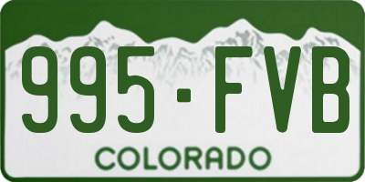 CO license plate 995FVB