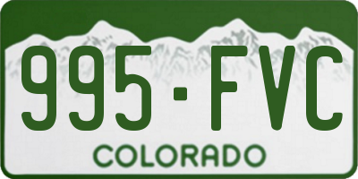 CO license plate 995FVC