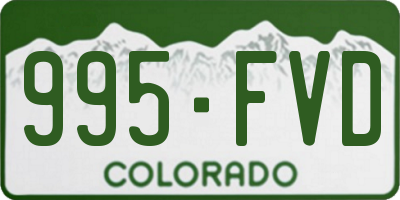 CO license plate 995FVD