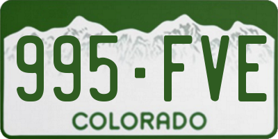 CO license plate 995FVE