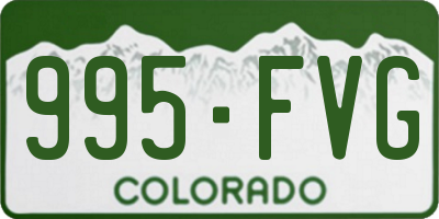 CO license plate 995FVG