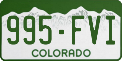 CO license plate 995FVI