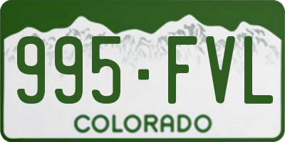 CO license plate 995FVL