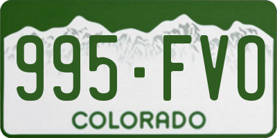 CO license plate 995FVO