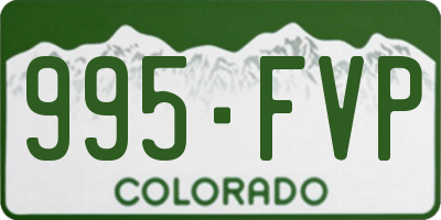 CO license plate 995FVP