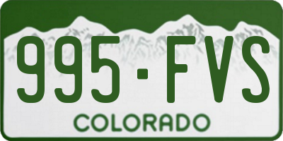 CO license plate 995FVS