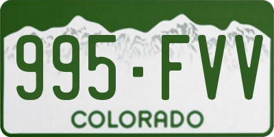 CO license plate 995FVV