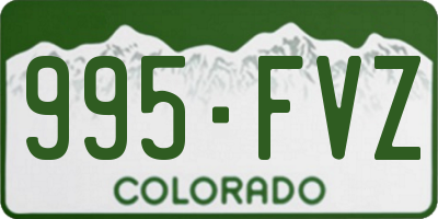 CO license plate 995FVZ