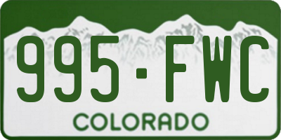 CO license plate 995FWC