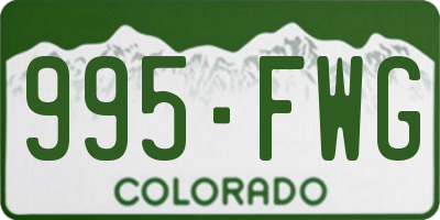 CO license plate 995FWG
