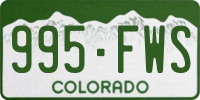 CO license plate 995FWS