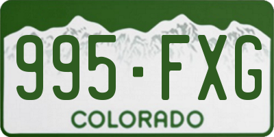 CO license plate 995FXG