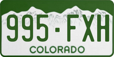 CO license plate 995FXH