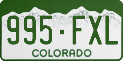 CO license plate 995FXL