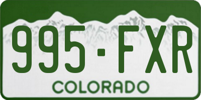 CO license plate 995FXR