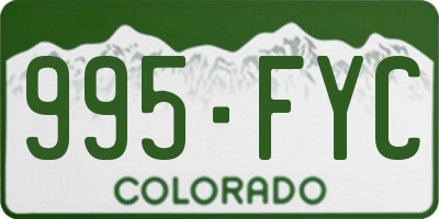 CO license plate 995FYC