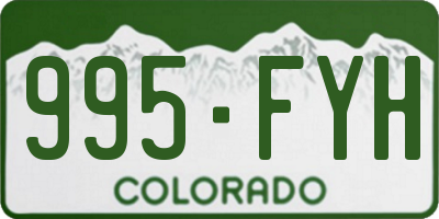 CO license plate 995FYH