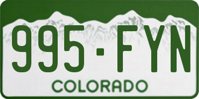 CO license plate 995FYN