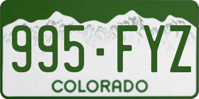 CO license plate 995FYZ