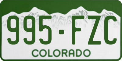 CO license plate 995FZC