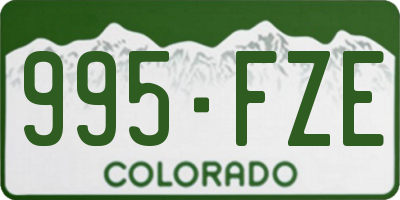CO license plate 995FZE