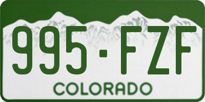 CO license plate 995FZF