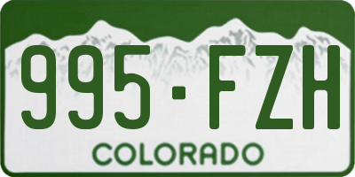 CO license plate 995FZH