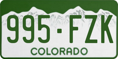 CO license plate 995FZK