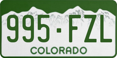 CO license plate 995FZL