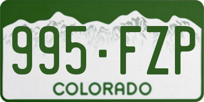 CO license plate 995FZP
