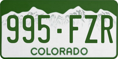 CO license plate 995FZR