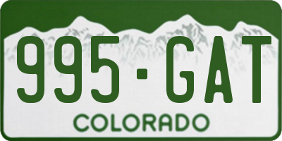 CO license plate 995GAT