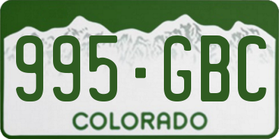CO license plate 995GBC