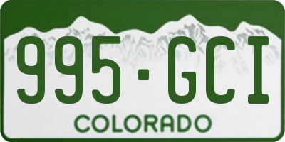 CO license plate 995GCI