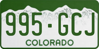 CO license plate 995GCJ