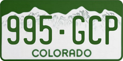 CO license plate 995GCP