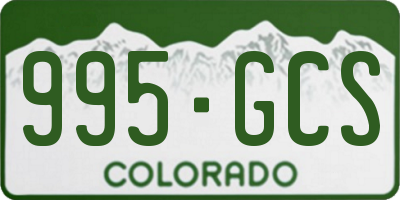 CO license plate 995GCS