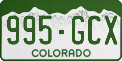 CO license plate 995GCX