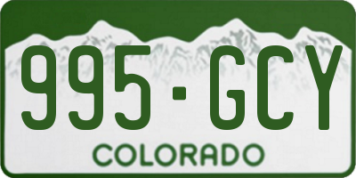 CO license plate 995GCY