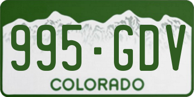 CO license plate 995GDV