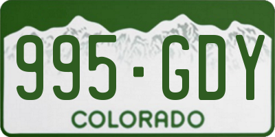 CO license plate 995GDY